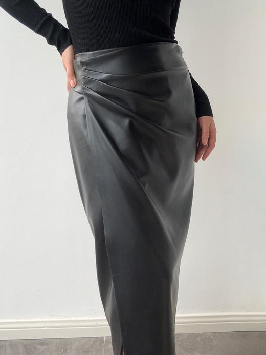 SIJIA | Venus skirt 弹力PU裹身半身裙  [ 酒红AW2478 / 黑AW2348 / 白AW2349 / 棕AW2350 ] 商品图9