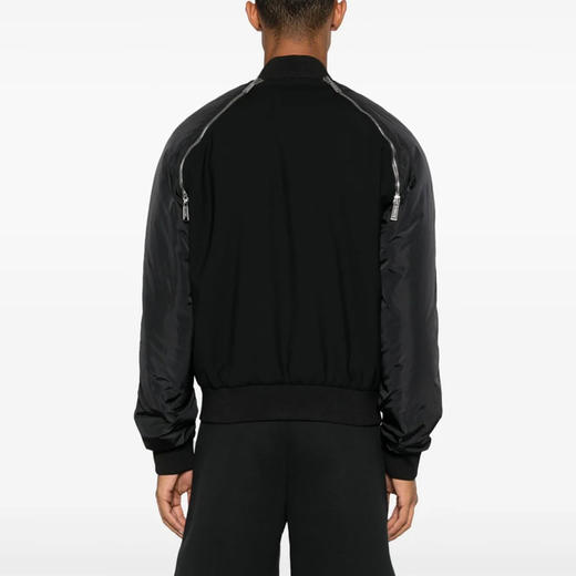 DSQUARED2 男士枫叶徽标贴片可拆卸袖子外套 黑色 S74AM1499 S40320 900 商品图2