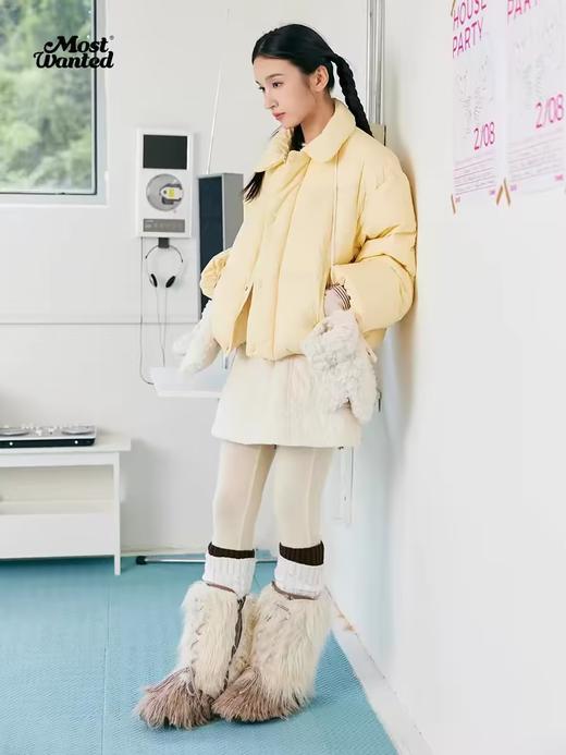 mostwantedlab彩虹/M2434142/小花刺绣翻领短款面包羽绒服 商品图3