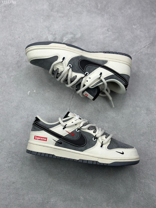 秋冬特惠💰390 Nike SB Dunk Low “SUP联名—绑带黑勾” 周年高端定制 低帮休闲板鞋 商品图4