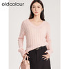 oldcolour春季新款纯色气质V领软糯温柔套头针织衫女Q110515A1 商品缩略图0