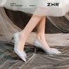 ZHR则则尖头蝴蝶结高跟鞋2025新款气质百搭细跟伴娘鞋单鞋新娘鞋 商品缩略图7