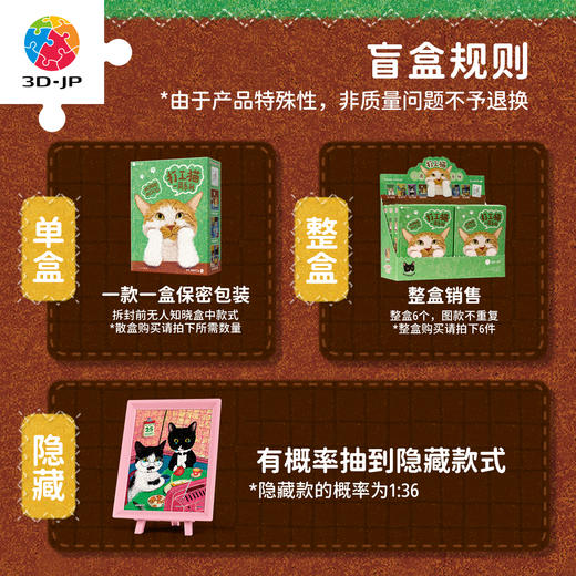 80片 迷你盲盒拼图 Q1244 牛牛斯顿-打工猫一周系列 商品图1