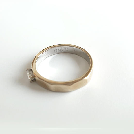 【天然正品】I DOAU750双色金时尚经典款0.163克拉钻石戒指AU750双色金9号（戒圈可改）261224NJS13 现售价：2880(特价） 商品图4