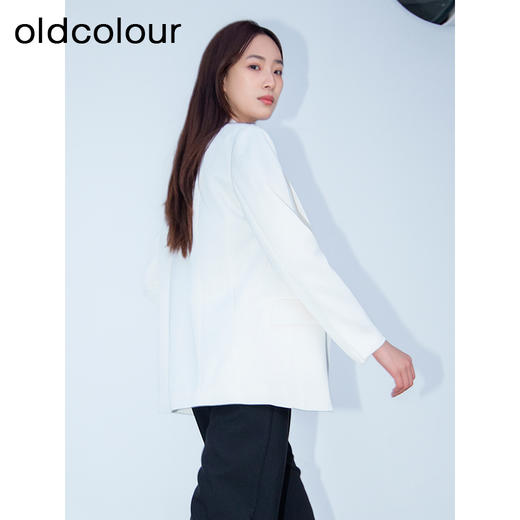 oldcolour春季新款简约休闲时尚宽松职场OL西装外套女Q120417A1 商品图3