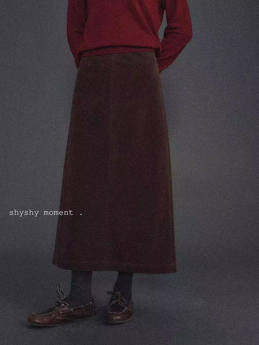 shyshystill/shy202408069/安哥拉红经典棕色麂皮半身裙 商品图0