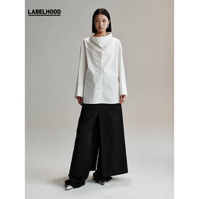 【HIDEMI×LABELHOOD】蕾虎限定联名款大立领A字袖白衬衫