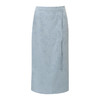 EITIE爱特爱精致中式暗纹缎面高腰a字蓝色过膝半身裙2025春季新款A2506501 商品缩略图5