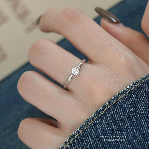 【预备新娘】S925银四爪锆石戒指【YXS-K2031】 商品图1