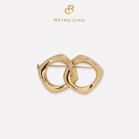 Ancient Rome古罗马时期 | 罗马金色双圈胸针