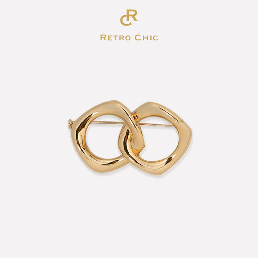 Ancient Rome古罗马时期 | 罗马金色双圈胸针 商品图0