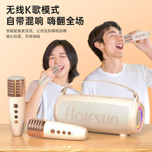 【影巨人K歌麦克风】话筒音响手持 高音质无线一体式 家庭KTV蓝牙音箱  商品图3