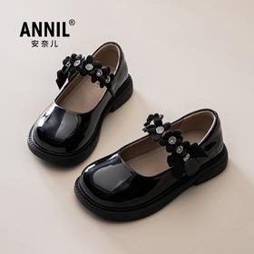 ANNIL/安奈儿女童小皮鞋2025春季新款儿童软底公主黑色中大童玛丽珍单鞋HG5101219