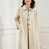 【高货sh】全新升级【铂金会员404/天猫539/差价135】(40814) 洛诗琳2025春季新款宽松插肩袖显高显瘦休闲中长款女风衣 商品缩略图4