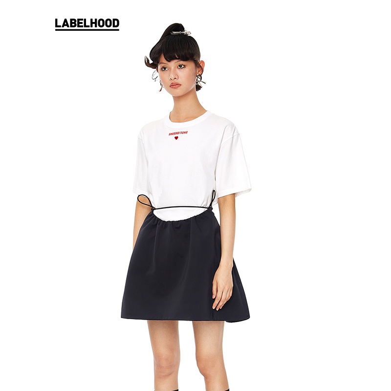 【SHUSHUTONG】蕾虎经典款设计感LOGO爱心短袖棉T恤