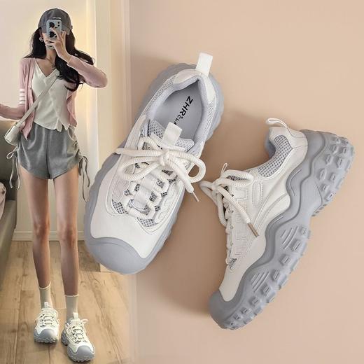 ZHR厚底户外登山鞋女复古百搭网面透气运动休闲鞋女鞋丑萌老爹鞋 商品图2