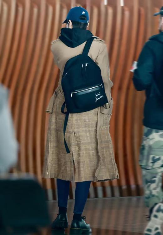 YSL 圣罗兰 City 刺绣Logo 棉拼帆布 背包双肩包 常规 黑色（CB） 商品图8