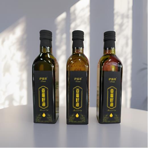 【榕膳堂萨露蒂】冷榨亚麻籽油500ml*3瓶黑金瓶礼盒装冷榨锁鲜 商品图1