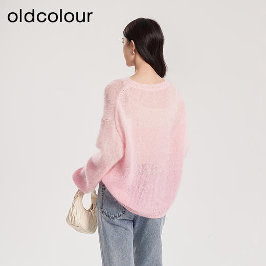 oldcolour春季新款甜美气质宽松软糯慵懒感针织套头衫女Q110516A1 商品图4