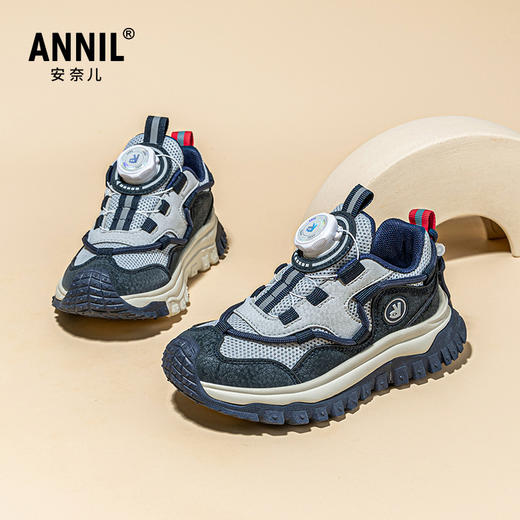 ANNIL/安奈儿童鞋子2025春季新款男童跑步鞋女童软底儿童休闲网面运动鞋HM5105193 商品图2