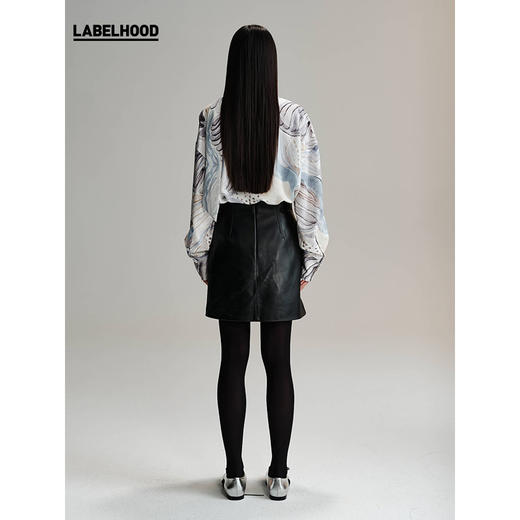 【HIDEMI×LABELHOOD】蕾虎联名印花丝巾衬衫上衣女 商品图2