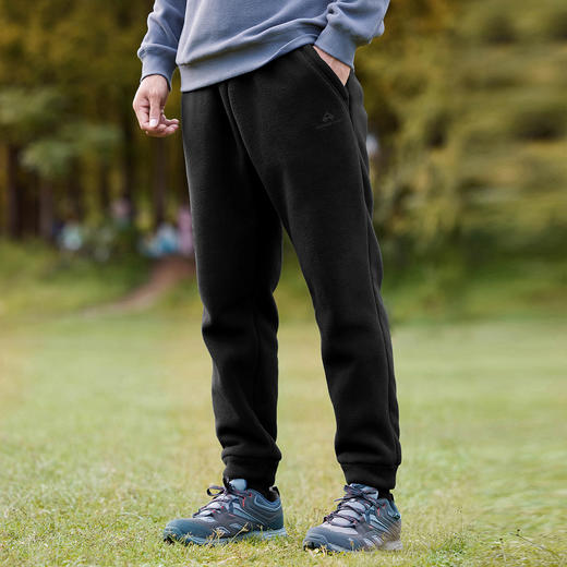 拓路者厚绒长裤抓绒裤男款冬季加绒加厚保暖卫裤宽松运动休闲裤 商品图3