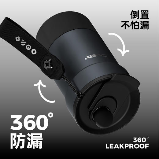 览萌316不锈钢双饮咖啡保温杯|360°密封倒置不漏，可直饮/吸管 商品图3