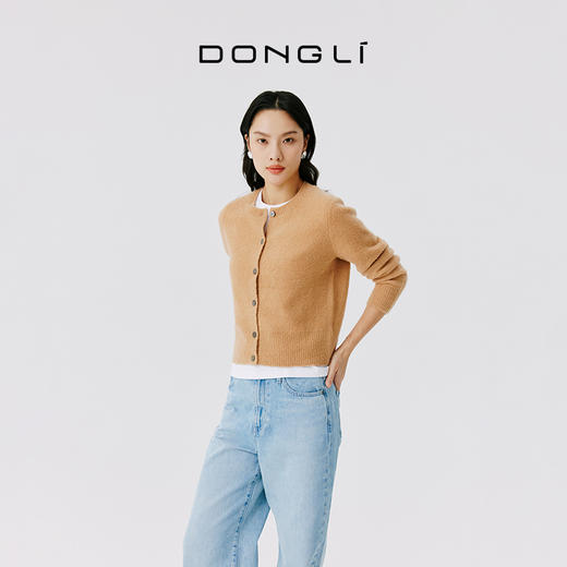 东黎 •山羊绒女士秋冬圈圈纱圆领开衫 4556 商品图4