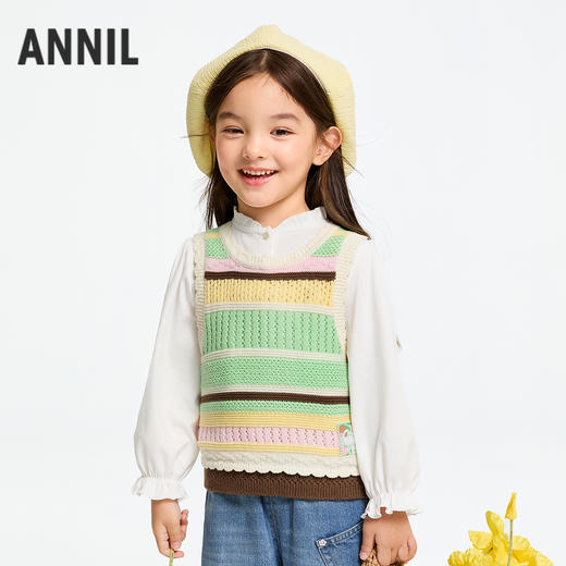 女童马夹春季新款安奈儿童装实体店同款XG512594 商品图0