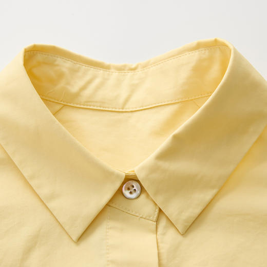 谜底大廓形衬衫长袖女2025春新品时髦纯色设计感大衬衣251MC0017 商品图3