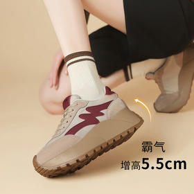 ZHR则则厚底老爹鞋女2025春季新款百搭ins休闲鞋透气弹软运动鞋女
