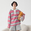谜底条纹POLO衫上衣女2025春季新品学院风百搭宽松卫衣251MV0070 商品缩略图0
