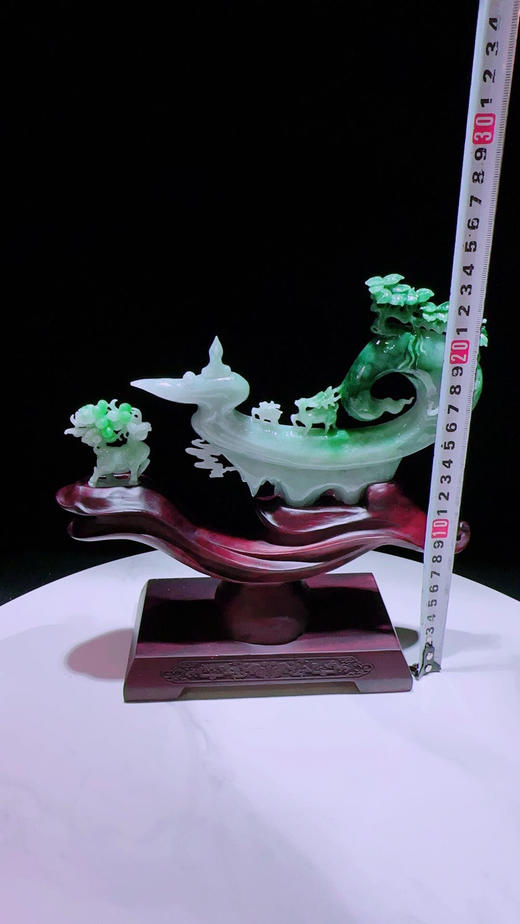 620786翡翠摆件【璐璐发财 鹿鸣蝉音】 商品图2