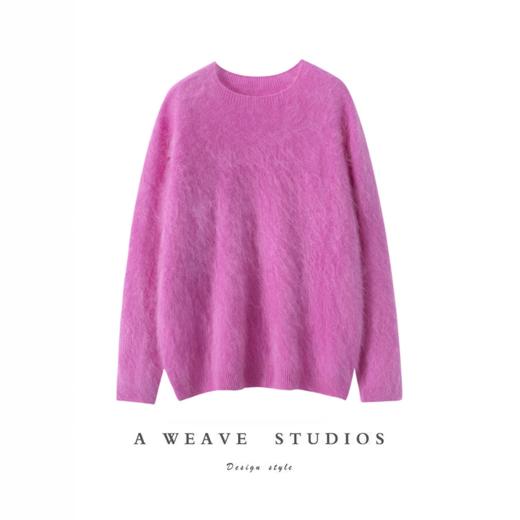 【源头工厂】100纯山羊绒一线成衣无缝拉绒圆领超A级针织衫毛衣 商品图6