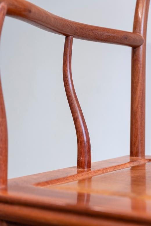 红桥红  家具严选  缅甸花梨（大果紫檀）【上博四出头 官帽椅】 商品图3