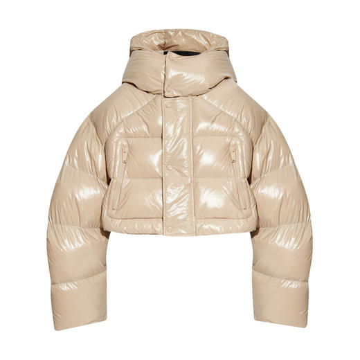 DSQUARED2 女士徽标绗缝连帽羽绒服 米色 S80AM0040 S60518 113 商品图0