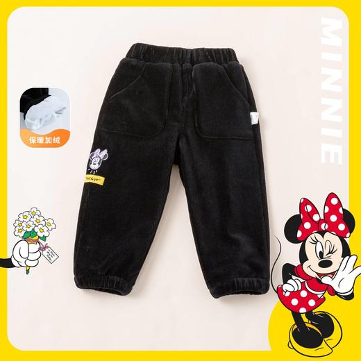 迪士尼童装秋冬新款女童加绒长裤洋气女宝宝灯芯绒保暖时尚休闲裤223DK0398 商品图2