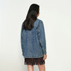 NEELLY纳俪商场同款春季新款牛仔宽松短外套女翻领撞色气质上衣N25012C01053 商品缩略图1