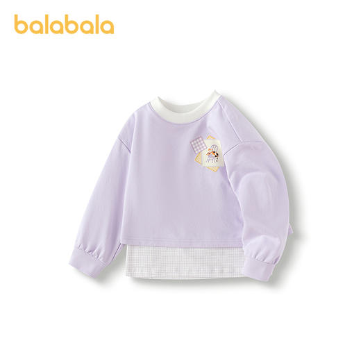 巴拉巴拉童装女童卫衣假两件上衣2025春新款休闲装 商品图0
