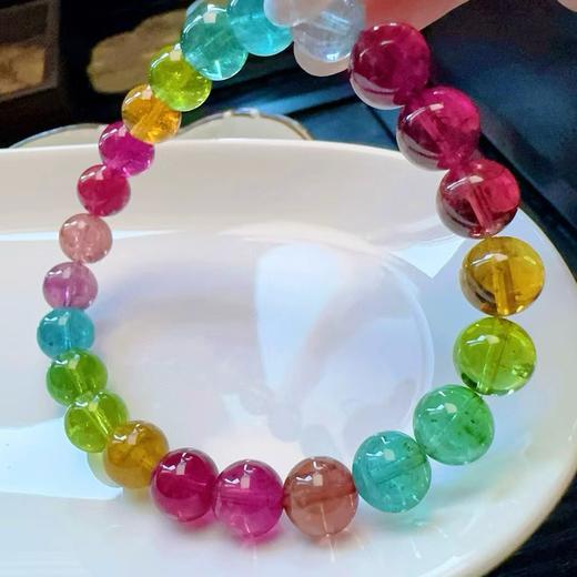 8mm-9mm单圈彩虹碧玺手串 商品图3