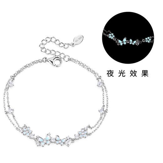 【夜光 希望之翼】卡蒂罗/KADER 闪闪蝶舞 蝶恋花 夜光蝴蝶双链 在逃公主温柔少女心森系转运上岸清冷感 商品图0