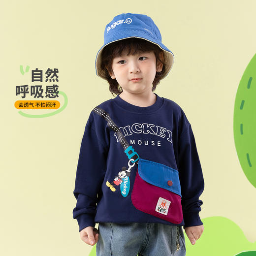 迪士尼宝宝卡通2025春季男童套头卫衣ZD1ES016 商品图2