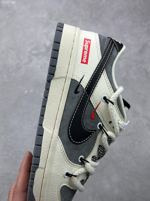 秋冬特惠💰390 Nike SB Dunk Low “SUP联名—绑带黑勾” 周年高端定制 低帮休闲板鞋 商品图5