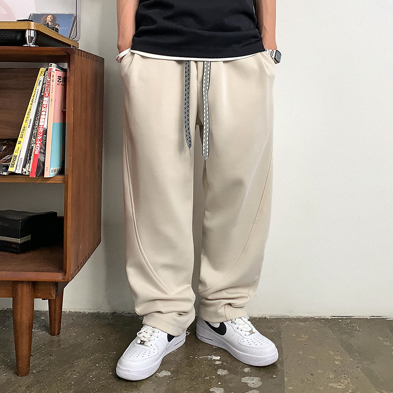 徐太浪松紧腰抽绳运动卫裤男秋季美式休闲潮流百搭大码哈伦裤长裤