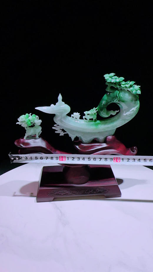 620786翡翠摆件【璐璐发财 鹿鸣蝉音】 商品图1