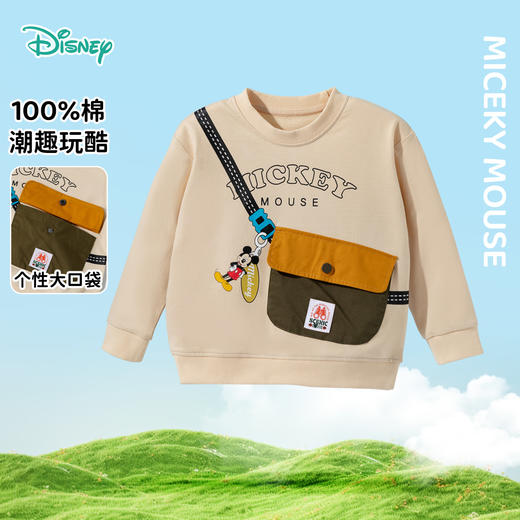迪士尼宝宝卡通2025春季男童套头卫衣ZD1ES016 商品图6