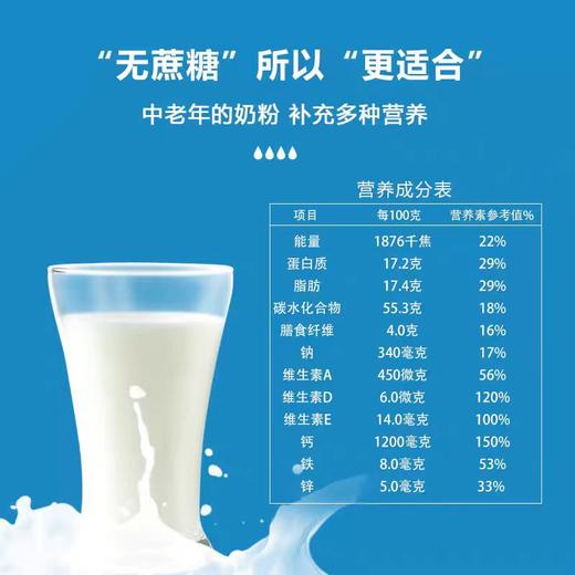 严选 | 骑士·佳润中老年多维高钙奶粉礼盒装 700g*2罐 0蔗糖 高钙多维 一罐补足 商品图3