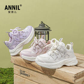 ANNIL/安奈儿儿童2025新款春季女童鞋子百搭防滑网面透气厚底轻便跑鞋女HG5105178