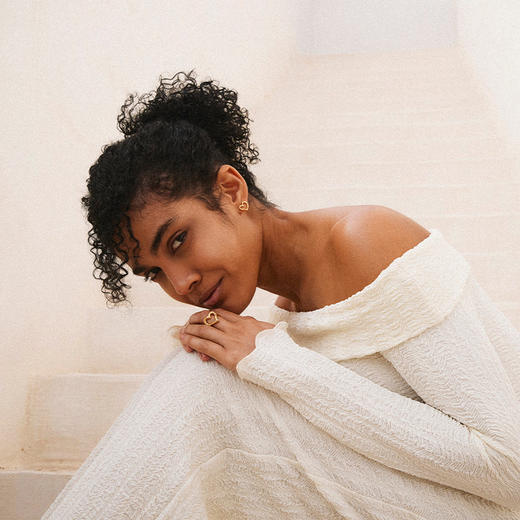 北京仓｜Agapee-LIORA-爱心 镂空 24k镀金 耳环［法国设计师］ 商品图4