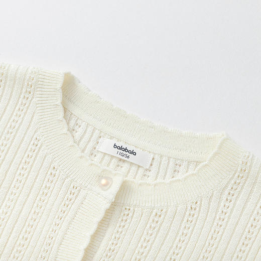巴拉巴拉童装女童毛衫提花针织衫打底2025春新款开衫 商品图3